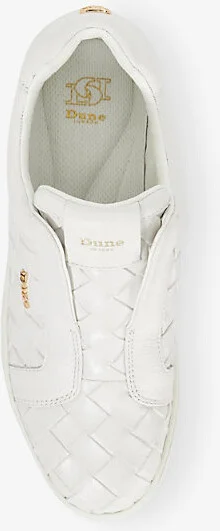 Womens White Leather Mix Esthie Flatform Faux Leather Trainers Eur 40 / 7 Uk Women - Image 2