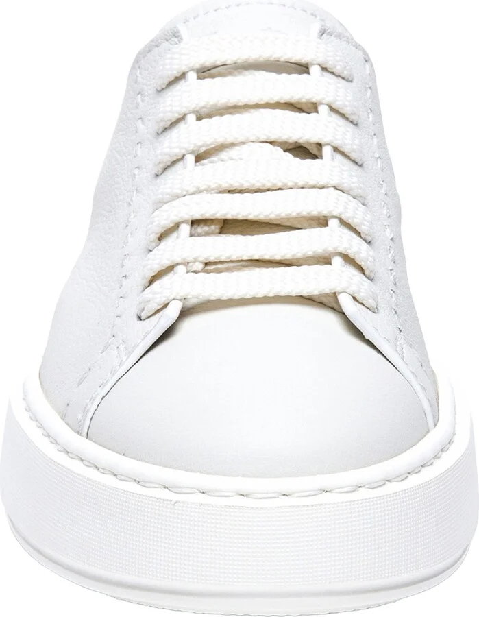 Women's white leather sneaker - Image 2
