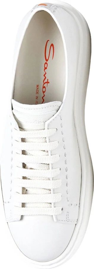 Women's white leather sneaker - Image 5
