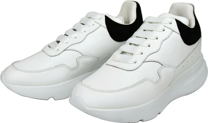 Women's White Leather / Suede Sneaker - Image 2