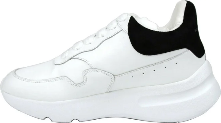 Women's White Leather / Suede Sneaker - Image 7