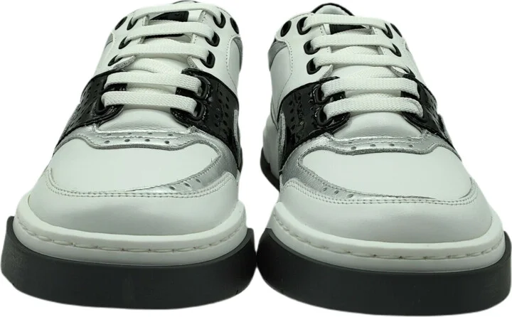 Women's White Leather Visetos Low-top Sneaker EU 36/US 6 MES - Image 3