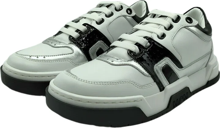 Women's White Leather Visetos Low-top Sneaker EU 36/US 6 MES - Image 4
