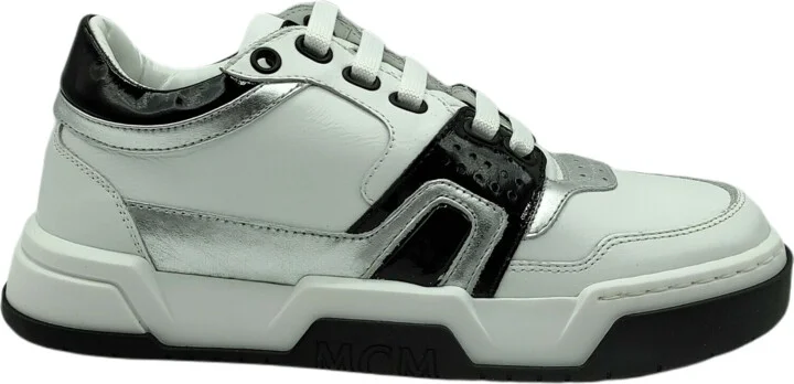 Women's White Leather Visetos Low-top Sneaker EU 36/US 6 MES - Image 6