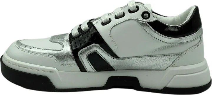 Women's White Leather Visetos Low-top Sneaker EU 36/US 6 MES - Image 7