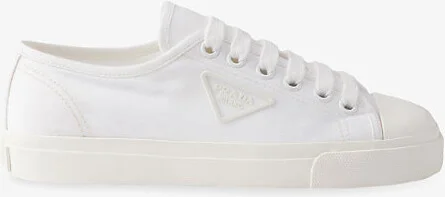 Womens White Logo-Plaque Cotton-Gabardine Low-Top Trainers Eur 38.5 / 5.5 Uk Women