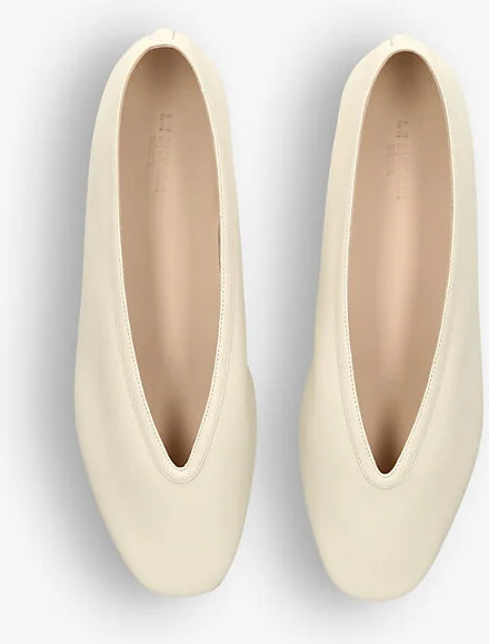Womens White Luna Pointed-Toe Leather Pumps Eur 37.5 / 4.5 Uk Women - Image 2