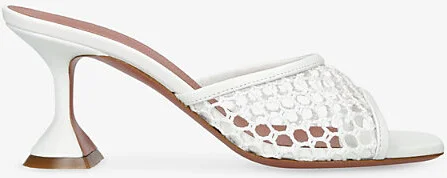 Womens White Lupita 70 Heeled Mesh Mules Eur 41 / 8 Uk Women