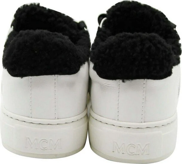 Women's White Milano Suede Black Shearling Low Top Sneaker MES9ADA02WT (40 EU / 10 US) - Image 6