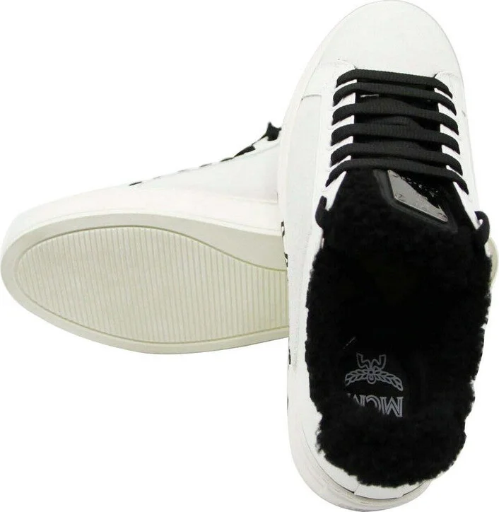Women's White Milano Suede Black Shearling Low Top Sneaker MES9ADA02WT (40 EU / 10 US) - Image 7
