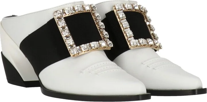 Womens White Mule