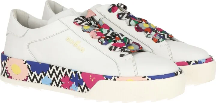 Womens White Multi Sneaker
