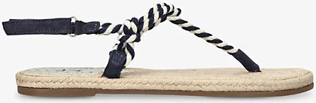 Womens White/Navy Yucatán Rope and Jute Sandals Eur 37 / 4 Uk Women