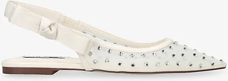 Womens White Olyvia-R Mesh Slingback Flats Eur 38/5 Uk Women