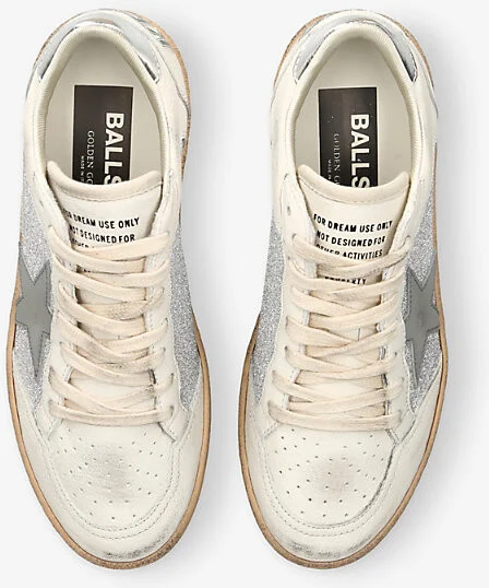 Womens White/Oth Ball Star 10757 Leather Low-Top Trainers Eur 36 / 3 Uk Women - Image 2