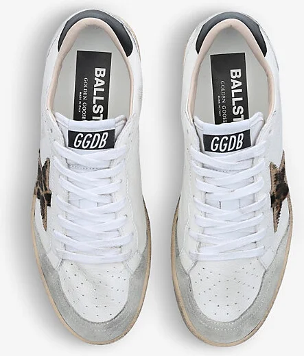 Womens White/Oth Ball Star 10920 Low-Top Leather Trainers Eur 38/5 Uk Women - Image 2