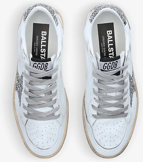 Womens White/Oth Ball Star 11325 Leather Low-Top Trainers Eur 35 / 2 Uk Women - Image 2