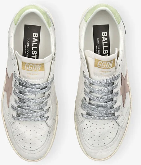 Womens White/Oth Ballstar 12164 Leather Low-Top Trainers Eur 39 / 6 Uk Women - Image 2