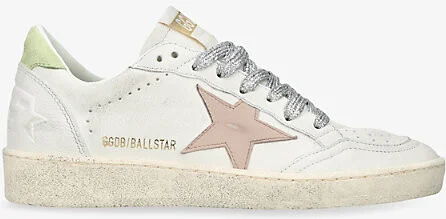 Womens White/Oth Ballstar 12164 Leather Low-Top Trainers Eur 39 / 6 Uk Women
