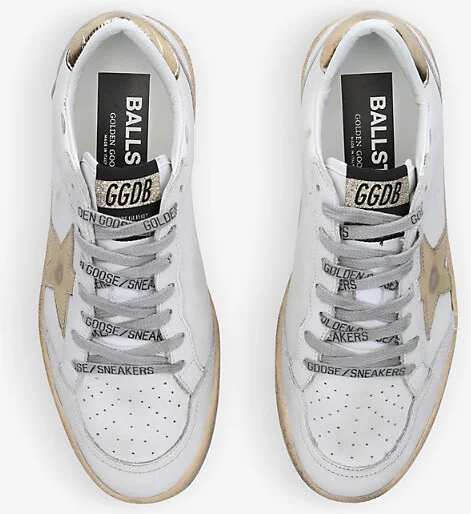 Womens White/Oth Ballstar 80608 Leather Low-Top Trainers Eur 39 / 6 Uk Women - Image 2