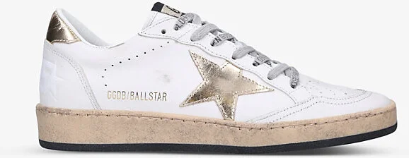 Womens White/Oth Ballstar 80608 Leather Low-Top Trainers Eur 39 / 6 Uk Women