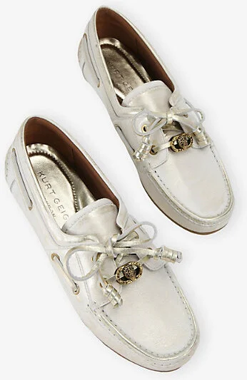 Womens White/Oth Chelsea Tie Moccasin Leather Shoes Eur 39 / 6 Uk Women - Image 2