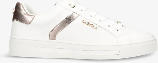 Womens White/Oth Daze Faux-Leather Low-Top Trainers Eur 36 / 3 Uk Women
