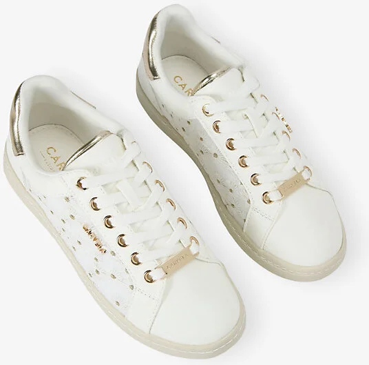 Womens White/Oth Fiora Faux-Leather Low-Top Trainers Eur 41 / 8 Uk Women - Image 2