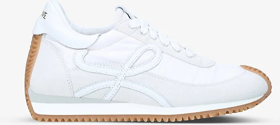 Womens White/Oth Flow Runner Monogram Leather and Shell Trainers Eur 37 / 4 Uk Women