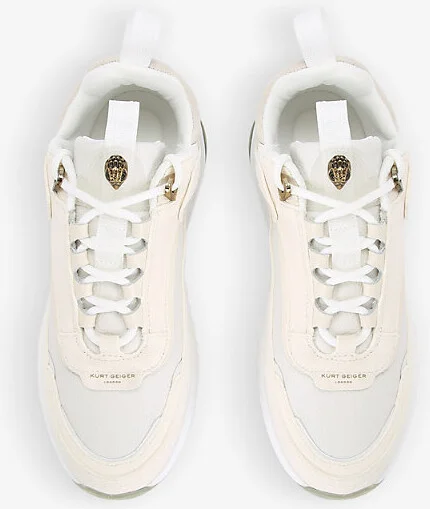 Womens White/Oth Kensington Antique-Brass Eagle-Head Suede-Leather Trainers Eur 36 / 3 Uk Women - Image 2