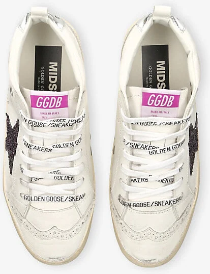 Womens White/Oth Mid Star 82710 Leather Low-Top Trainers Eur 42/ 9 Uk Women - Image 2