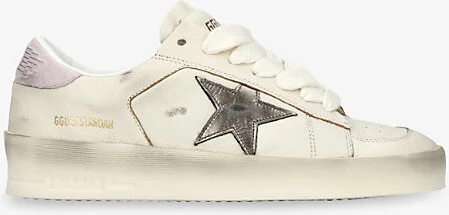 Womens White/Oth Stardan Low-Top Leather Trainers Eur 39 / 6 Uk Women