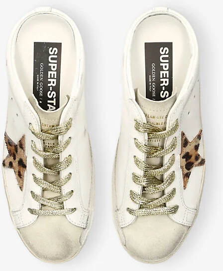 Womens White/Oth Super-Star Sabots Pony-Hair and Leather Trainers Eur 42/ 9 Uk Women - Image 2