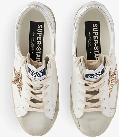 Womens White/Oth Superstar 10417 Leather Low-Top Trainers Eur 40 / 7 Uk Women - Image 2