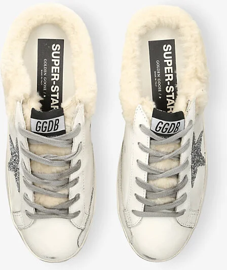 Womens White/Oth Superstar Sabot 10224 Leather and Shearling Trainers Eur 38/5 Uk Women - Image 2