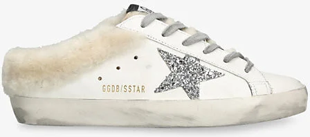 Womens White/Oth Superstar Sabot 10224 Leather and Shearling Trainers Eur 38/5 Uk Women