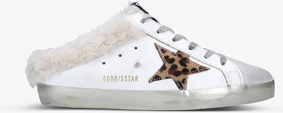 Womens White/Oth Superstar Sabot 81811 Leather and Shearling Trainers Eur 39 / 6 Uk Women