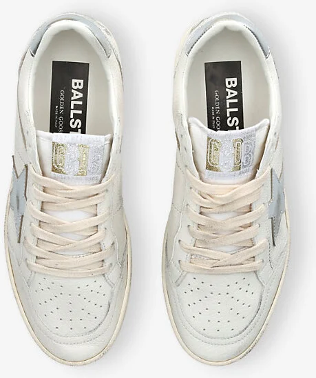 Womens White/Oth Women's Ball Star Leather Low-Top Trainers Eur 38/5 Uk Women - Image 2