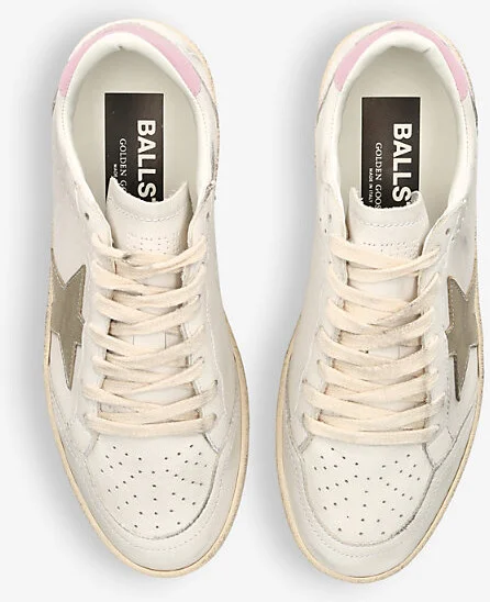Womens White/Oth Women's Ballstar 11719 Logo-Print Leather Low-Top Trainers Eur 39 / 6 Uk Women - Image 2