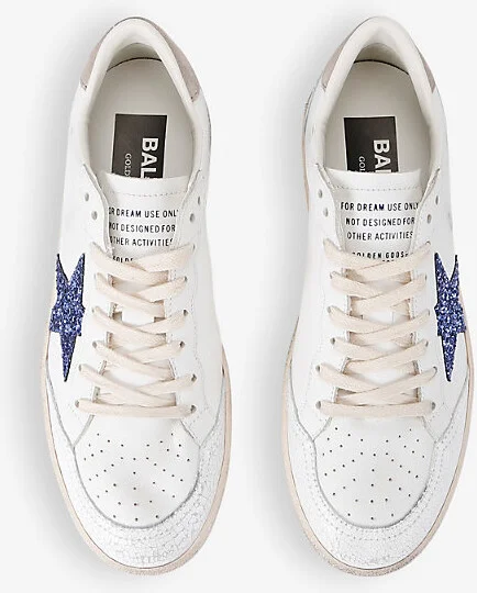 Womens White/Oth Women's Ballstar 11871 Glitter-Star Leather Low-Top Trainers Eur 38/5 Uk Women - Image 2