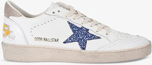 Womens White/Oth Women's Ballstar 11871 Glitter-Star Leather Low-Top Trainers Eur 38/5 Uk Women