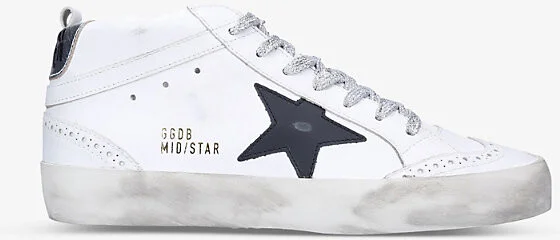 Womens White/Oth Women's Mid Star 10238 Leather Trainers Eur 35 / 2 Uk Women
