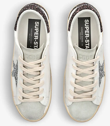 Womens White/Oth Women's Superstar 11353 Star-Applique Low-Top Leather Trainers Eur 42/ 9 Uk Women - Image 2