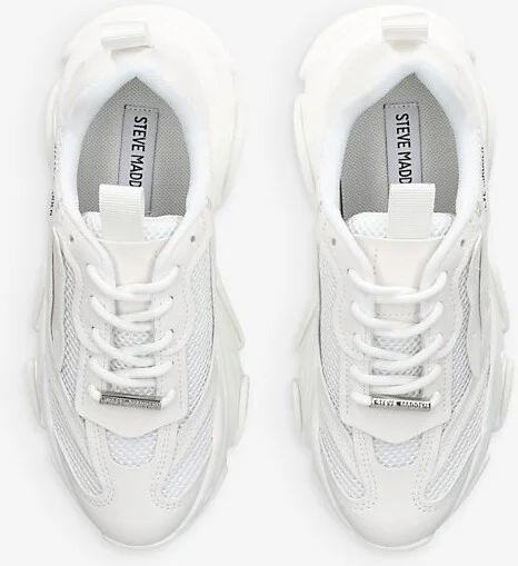Womens White Possession Chunky-Sole Mesh Trainers Eur 39 / 6 Uk Women - Image 2