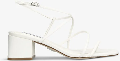 Womens White Remmi Strappy Faux-Leather Sandals Eur 37 / 4 Uk Women