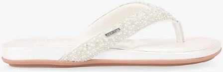 Womens White Riviera Jewel Embellished Sandals Eur 37 / 4 Uk Women
