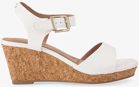 Womens White Sadie Stud-Embellished Leather Wedge Sandals Eur 40 / 7 Uk Women