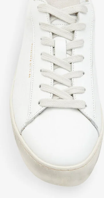 Womens White Shana Leather Low-Top Trainers Eur 38.5 / 5.5 Uk Women - Image 2