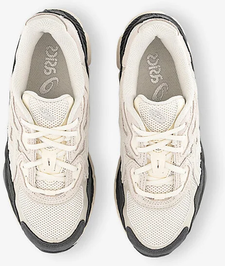 Womens White Smoke Grey Gel-Nyc Mesh and Faux-Leather Low-Top Trainers Eur 39 / 6 Uk Women - Image 2
