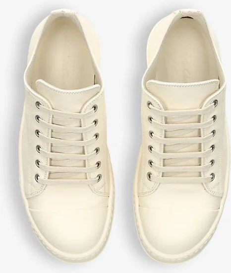 Womens White Toe-Cap Leather Low-Top Trainers Eur 38/5 Uk Women - Image 2